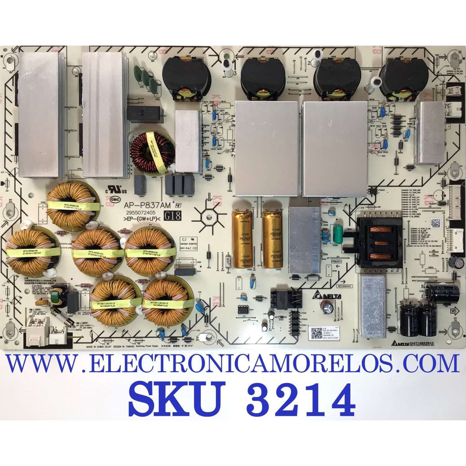 FUENTE DE PODER PARA TV SONY / NUMERO DE PARTE  1-010-553-11 / 101055311 / AP-P837AM / 2955072405 / PANEL LE830AQB (AP)(B1) / MODELO XR-83A90J / XR83A90J